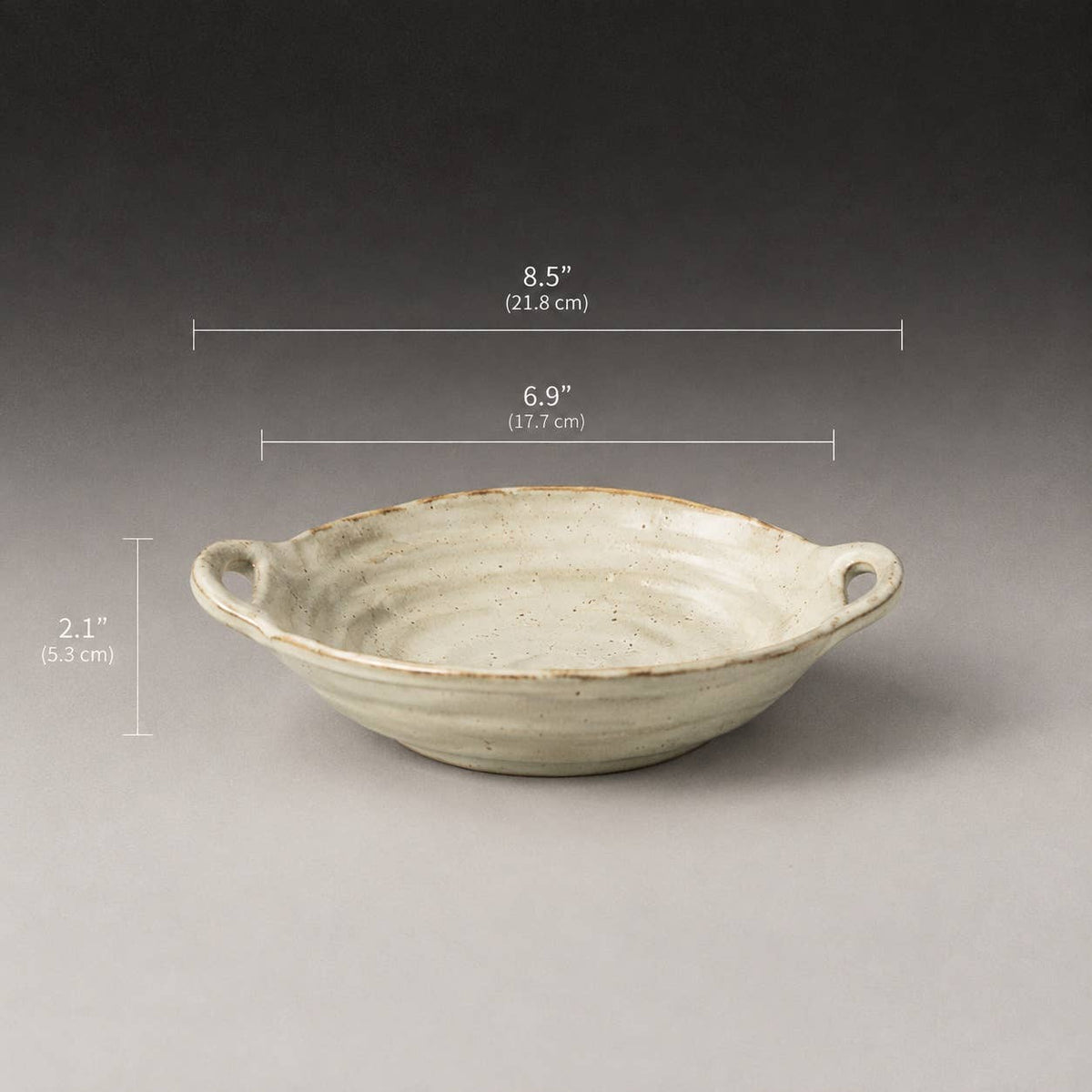 Irregular Handcrafted Ceramic Bowl with Handles