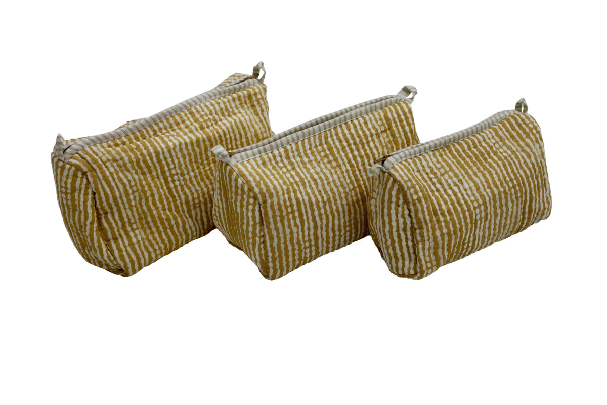 Quilted Toiletry Bag Set (Set of 3)
